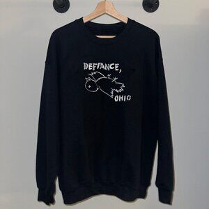 Black White Defiance Ohio Indie Rock ALT Band Crewneck Sweatshirt